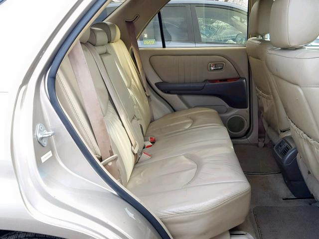 JTJHF10U210180221 - 2001 LEXUS RX 300 TAN photo 6