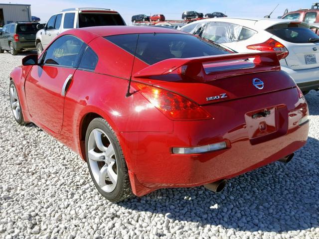 JN1AZ34D86M308613 - 2006 NISSAN 350Z COUPE RED photo 3