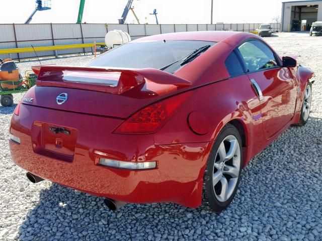 JN1AZ34D86M308613 - 2006 NISSAN 350Z COUPE RED photo 4