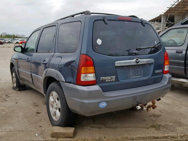 4F2CU08131KM12000 - 2001 MAZDA TRIBUTE LX BLUE photo 3