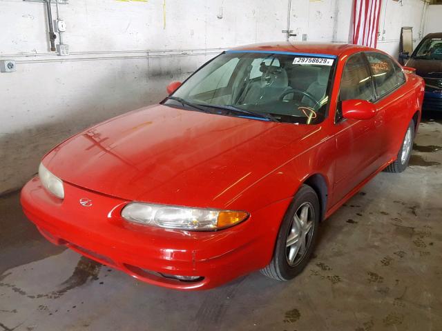 1G3NL52E02C113239 - 2002 OLDSMOBILE ALERO GL RED photo 2