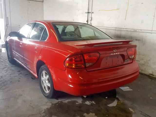 1G3NL52E02C113239 - 2002 OLDSMOBILE ALERO GL RED photo 3