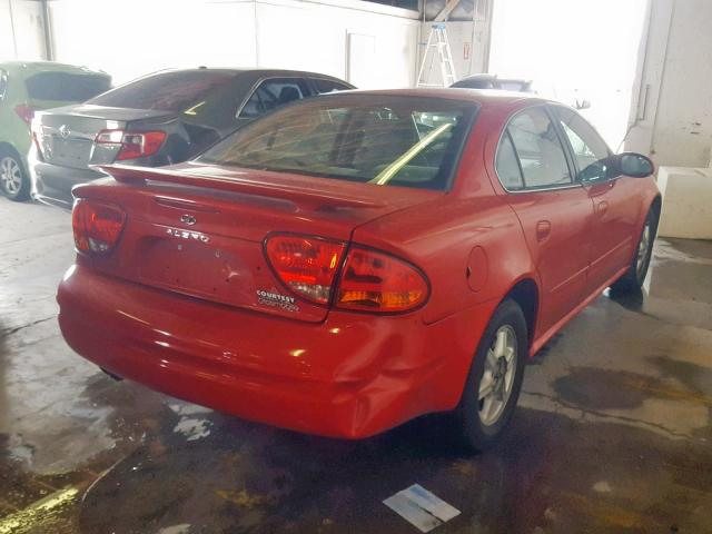 1G3NL52E02C113239 - 2002 OLDSMOBILE ALERO GL RED photo 4