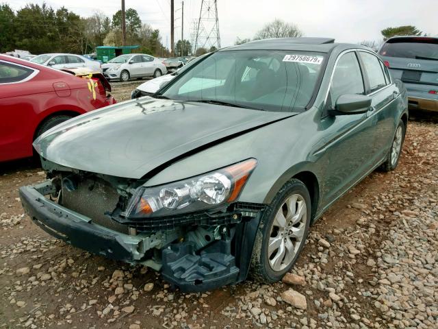 1HGCP26768A012850 - 2008 HONDA ACCORD EX GREEN photo 2