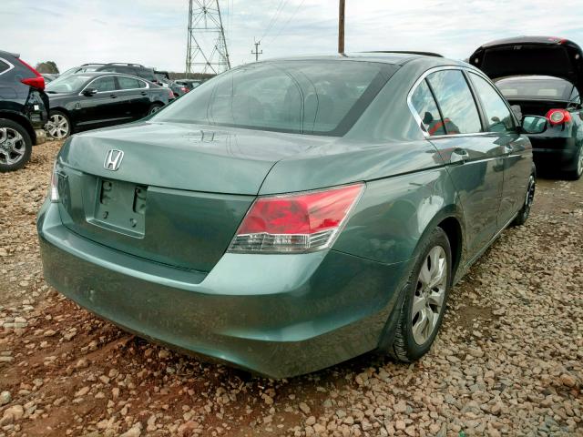 1HGCP26768A012850 - 2008 HONDA ACCORD EX GREEN photo 4