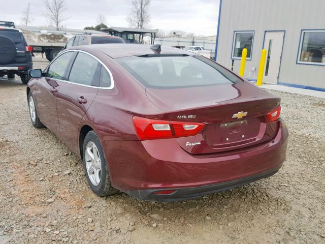 1G1ZB5ST0GF314575 - 2016 CHEVROLET MALIBU LS MAROON photo 3