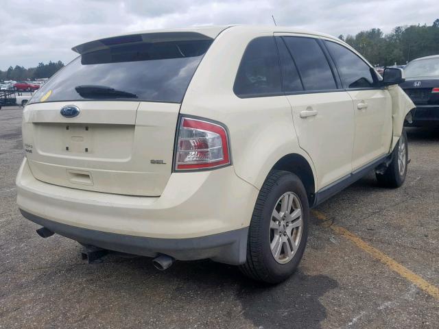 2FMDK38C78BA18416 - 2008 FORD EDGE SEL WHITE photo 4