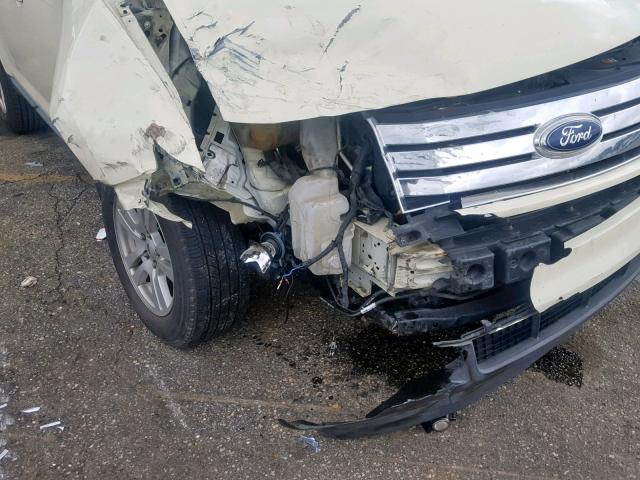 2FMDK38C78BA18416 - 2008 FORD EDGE SEL WHITE photo 9