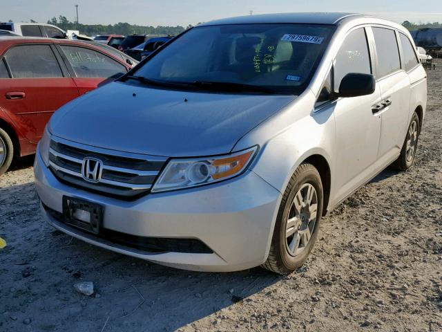 5FNRL5H22CB033394 - 2012 HONDA ODYSSEY LX SILVER photo 2