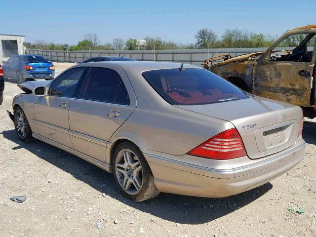 WDBNG75J46A463594 - 2006 MERCEDES-BENZ S 500 GOLD photo 3