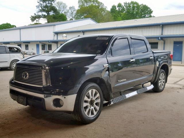 5TFFY5F1XCX123896 - 2012 TOYOTA TUNDRA CRE BLACK photo 2