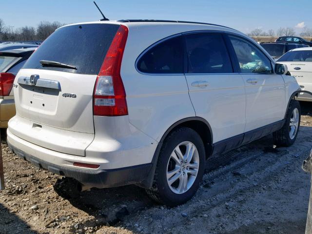 5J6RE4H74BL024704 - 2011 HONDA CR-V EXL WHITE photo 4