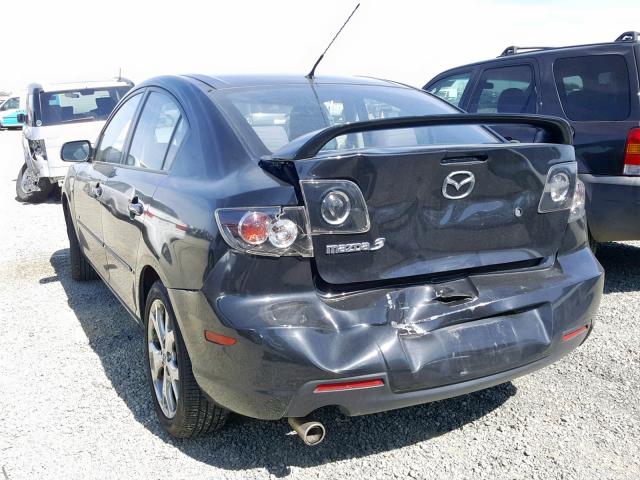 JM1BK324481793023 - 2008 MAZDA 3 S BLACK photo 3