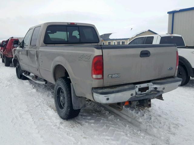 1FTSW31F12EB93776 - 2002 FORD F350 SRW S TAN photo 3