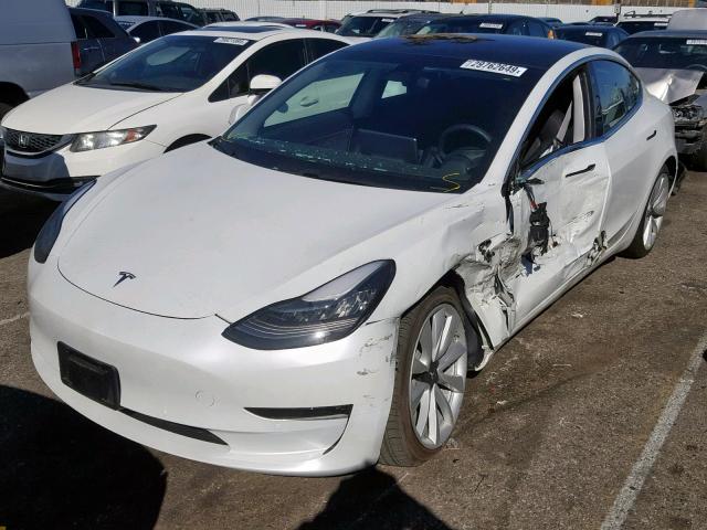 5YJ3E1EA1JF009993 - 2018 TESLA MODEL 3 WHITE photo 2