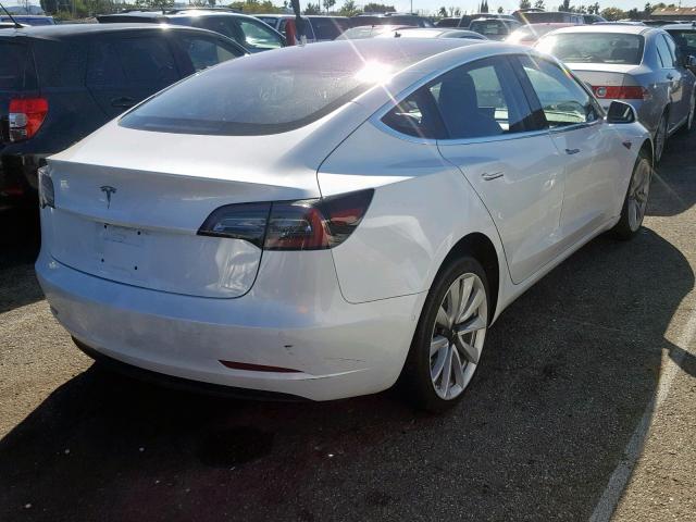 5YJ3E1EA1JF009993 - 2018 TESLA MODEL 3 WHITE photo 4