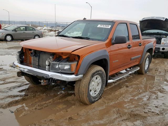 1GCDT136348139125 - 2004 CHEVROLET COLORADO ORANGE photo 2