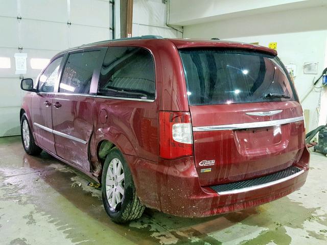 2C4RC1BG1DR689833 - 2013 CHRYSLER TOWN & COU 栗色 照片 3