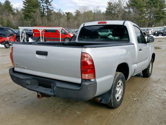 5TENX22N06Z284048 - 2006 TOYOTA TACOMA SILVER photo 4