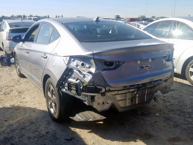 5NPD94LA1HH061293 - 2017 HYUNDAI ELANTRA EC SILVER photo 3