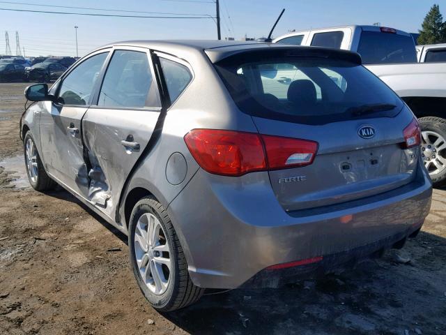 KNAFU5A25B5401445 - 2011 KIA FORTE EX GRAY photo 3