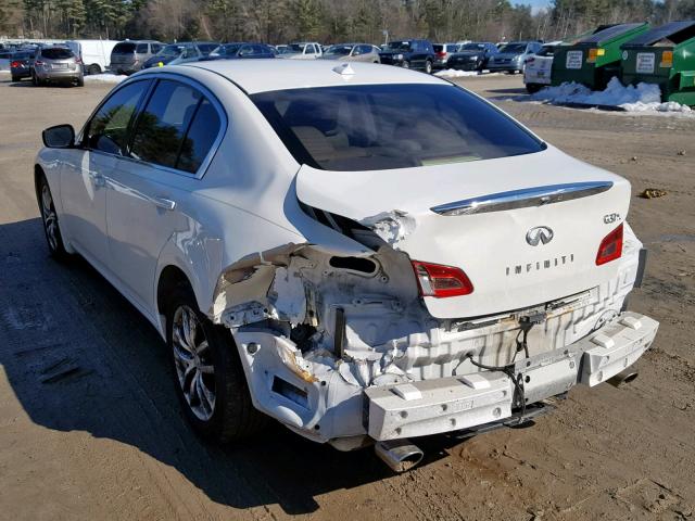 JNKCV61F69M350029 - 2009 INFINITI G37 WHITE photo 3