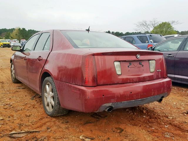 1G6DW677750132298 - 2005 CADILLAC STS RED photo 3