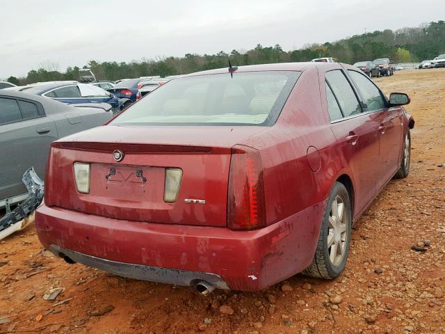 1G6DW677750132298 - 2005 CADILLAC STS RED photo 4