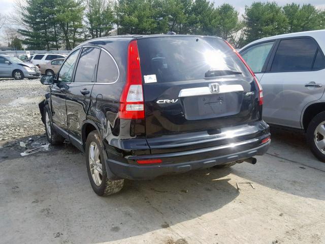 5J6RE4H72AL077996 - 2010 HONDA CR-V EXL BLACK photo 3