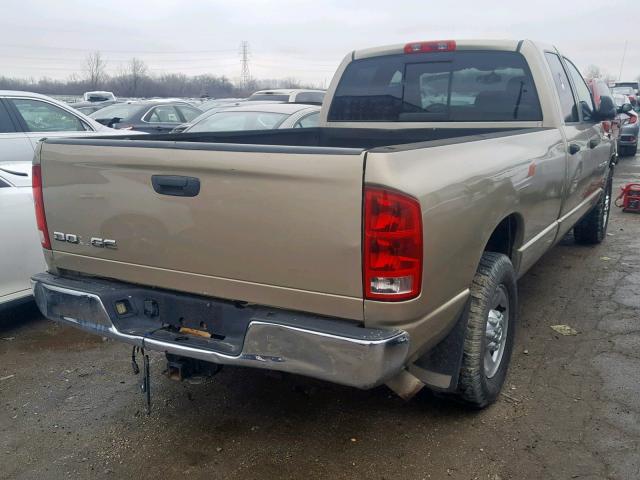 3D7KA28C74G178754 - 2004 DODGE RAM 2500 S GOLD photo 4