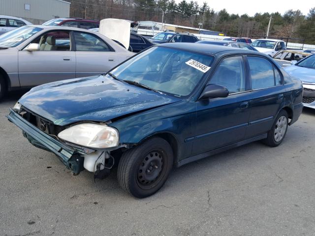 2HGEJ6610YH544996 - 2000 HONDA CIVIC BASE GREEN photo 2