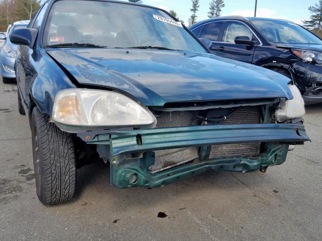 2HGEJ6610YH544996 - 2000 HONDA CIVIC BASE GREEN photo 9