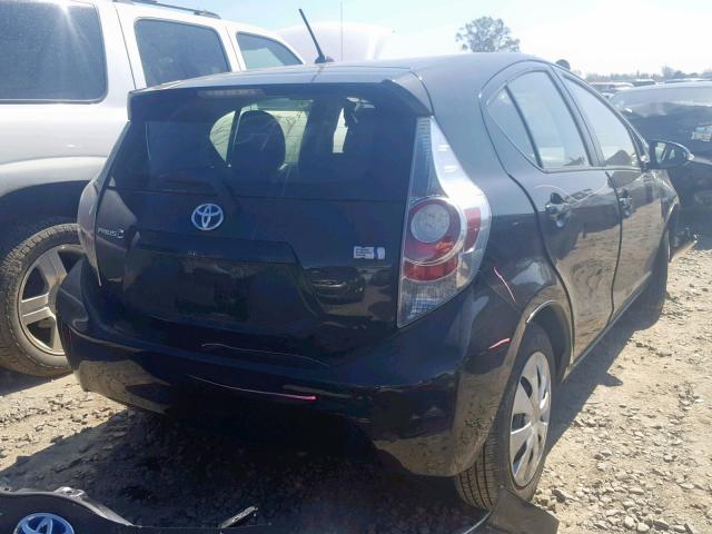 JTDKDTB37D1547238 - 2013 TOYOTA PRIUS C BLACK photo 4