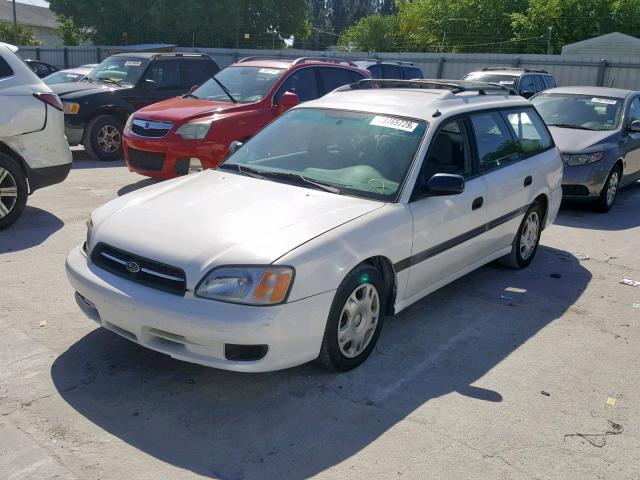 4S3BH6358Y7311738 - 2000 SUBARU LEGACY L WHITE photo 2