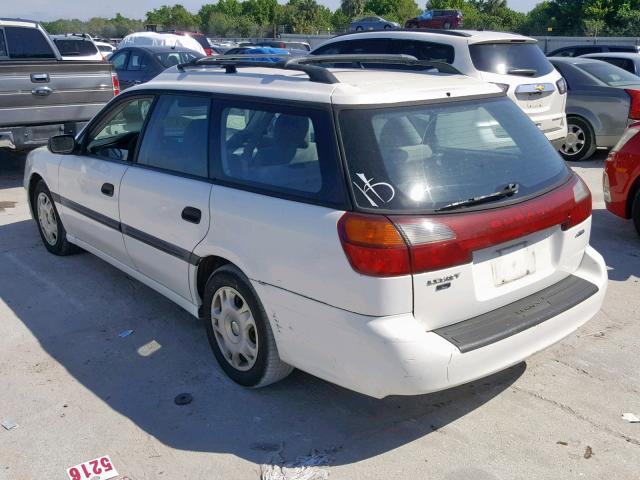 4S3BH6358Y7311738 - 2000 SUBARU LEGACY L WHITE photo 3