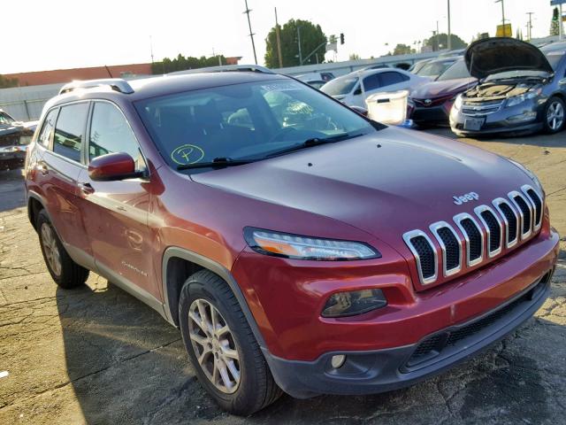 1C4PJMCS3EW284521 - 2014 JEEP CHEROKEE L MAROON photo 1