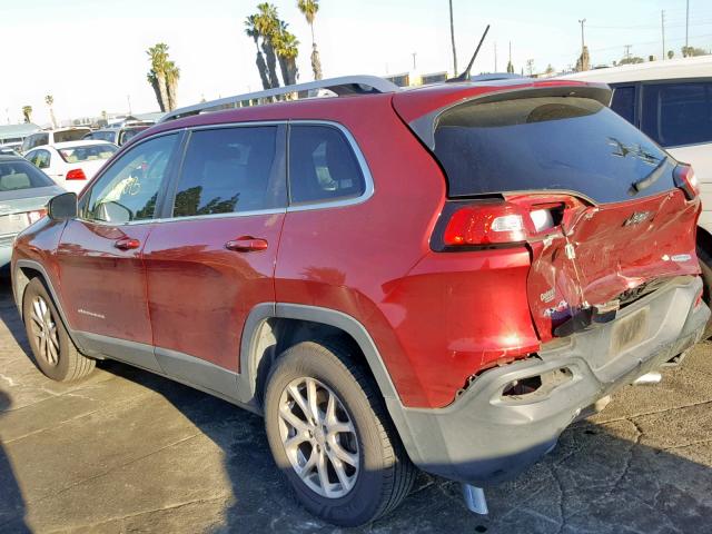 1C4PJMCS3EW284521 - 2014 JEEP CHEROKEE L MAROON photo 3