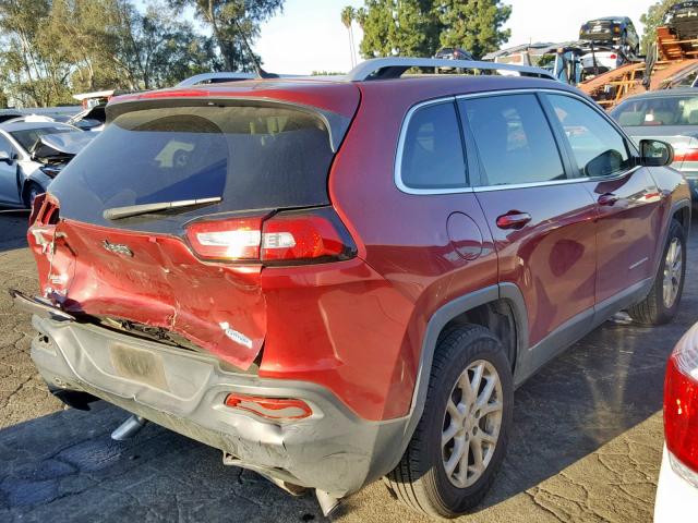 1C4PJMCS3EW284521 - 2014 JEEP CHEROKEE L MAROON photo 4