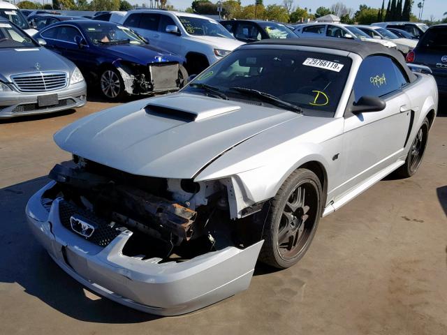 1FAFP45X02F124150 - 2002 FORD MUSTANG GT SILVER photo 2