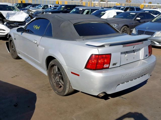 1FAFP45X02F124150 - 2002 FORD MUSTANG GT SILVER photo 3