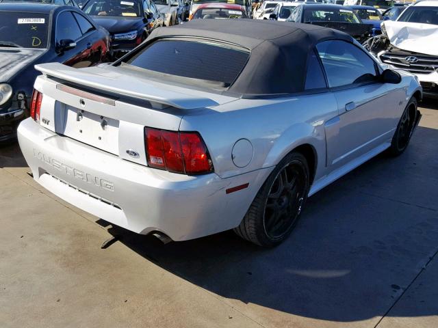 1FAFP45X02F124150 - 2002 FORD MUSTANG GT SILVER photo 4