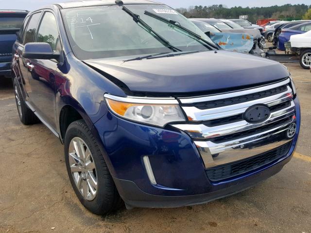 2FMDK3JC7BBB37052 - 2011 FORD EDGE SEL BLUE photo 1