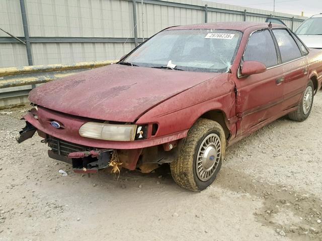 1FACP5241PA275795 - 1993 FORD TAURUS GL MAROON photo 2