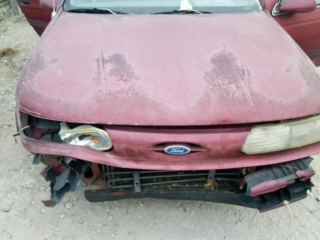 1FACP5241PA275795 - 1993 FORD TAURUS GL MAROON photo 7