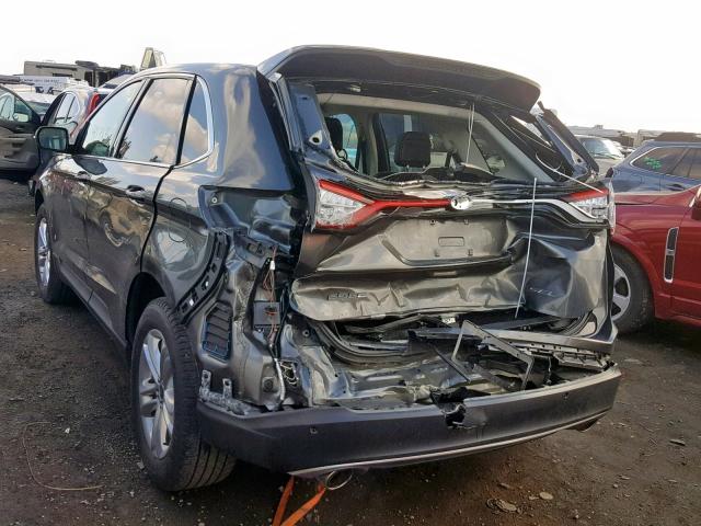 2FMPK3J87HBB69081 - 2017 FORD EDGE SEL GRAY photo 3