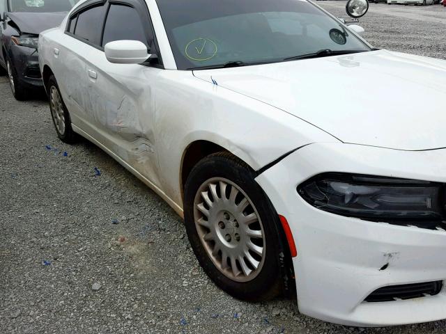 2C3CDXKT0FH779121 - 2015 DODGE CHARGER PO WHITE photo 9