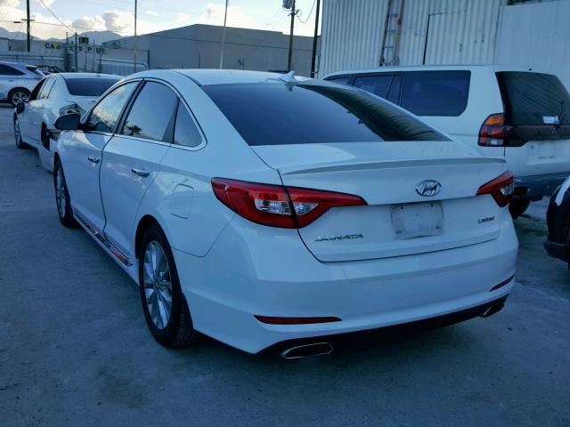 5NPE34AF2FH043466 - 2015 HYUNDAI SONATA SPO WHITE photo 3