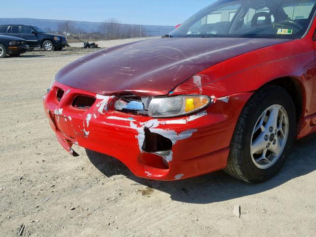 1G2WP52K11F248035 - 2001 PONTIAC GRAND PRIX RED photo 9