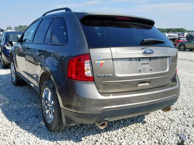 2FMDK3JC2DBE33048 - 2013 FORD EDGE SEL BEIGE photo 3