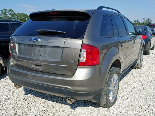 2FMDK3JC2DBE33048 - 2013 FORD EDGE SEL BEIGE photo 4